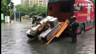 Firefighters Rescue Zhoushan Residents Affected by Flooding from Typhoon In-Fa