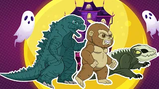 POOR BABY GODZILLA vs. KONG LIFE : KONG Fun Outdoor Playground – Dinosaur Animation Chibi Style