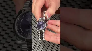 Rolex Datejust Steel White Gold Purple Dial Diamond Watch 126234 Review | SwissWatchExpo
