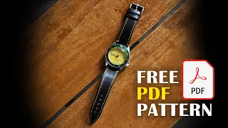 HANDMADE 22mm WATCH STRAP DIY | ASMR / FREE PDF PATTERN in Description below