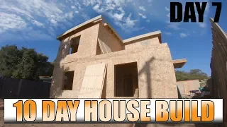 10 Day House Build: Day 7 - Deck Sheathing and Interior Wall Framing