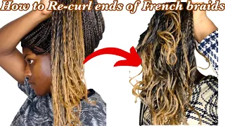 HOW TO RE-CURL TIP OF FRENCH CURL BRAIDS|| HOW TO CURL BRAIDING HAIR|| DARLING HAIR FRENCH CURLS TIP