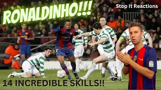 Reacting to Ronaldinho 14 Ridiculous Tricks No One Expected!!