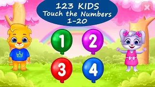 123 Kids Numbers #3 -  Touch the Numbers from 1 to 20 with Lucas and Ruby | RV AppStudios Games