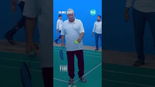 RJD Chief Lalu Prasad Yadav Plays Badminton Months After Surgery