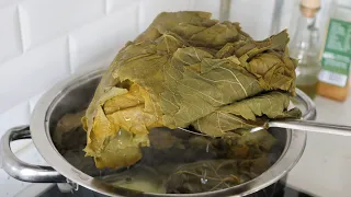 THEIR RICE NEVER BREAKS. My Recipe for Stuffed Leaves Like a Pencil