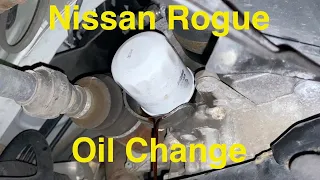 2014 - 2020 Nissan Rogue Oil Change (2.5 Liter QR25DE Engine)