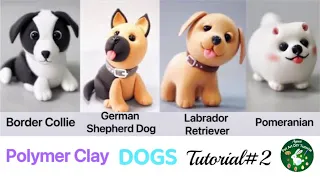 【Polymer Clay Dog Sculpture Tutorial #2】For Beginners! Easy Clay Animals Miniature DIY Craft