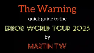Guide to @TheWarning "Error World Tour 2023" #errorworldtour  #thewarningrockband #fyp #martintw