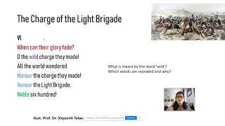 Dr. Shyaonti Talwar The Charge of the Light Brigade Lec 7