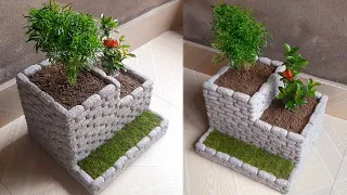 Amazing Flower pot making from Thermocol