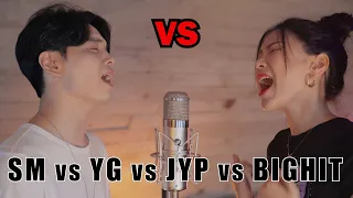 한 곡에 듣는 대형기획사 대결 | YG vs JYP vs SM vs BIGHIT | BTS vs TWICE vs BLACKPINK vs NCT … | SINGOFF