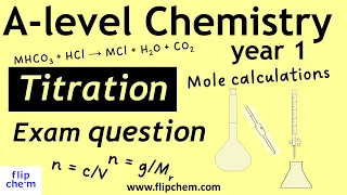 Titration calculations, A-level chemistry (mean titre, moles, and how to reduce % uncertainty)