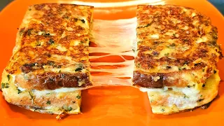 Ultimate Garlic Bread Grilled Cheese Sandwich with Honey Recipe | How to Make Your Toast Super Moist