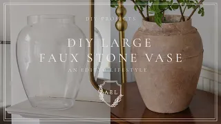 DIY Large Faux Stone Vase | McGee & Co Dupe | An Edited Lifestyle