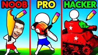 NOOB vs PRO vs HACKER DRAW WEAPON