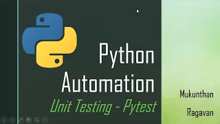 Python Automation Unit Testing framework - Pytest