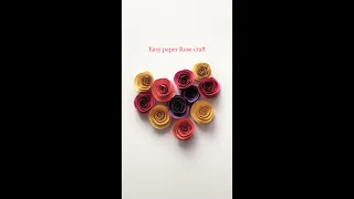 How to make Realistic And Easy Paper Roses | DIY Paper Rose Flowers step by step tutorial #shorts