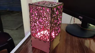 How to make lamp from laser cut | diy night lamp | making table lamp with MDF | hanging lamp