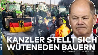 BAUERN-PROTESTE: Nagelprobe für Scholz - Kanzler trifft auf wütende Landwirte | WELT News