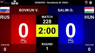 2021 European Seniors Championship SEMİFİNALS M-54 V.BOVKUN (RUS) VS O.SALIM (HUN)