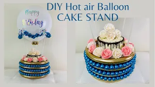 DIY Hot air balloon cake stand/How to make Hot air Balloon/Birthday Balloon/Mother's day balloon