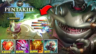 SUPER TANK TAHM KENCH INHALES THE ENTIRE ENEMY TEAM! (1V5 PENTAKILL!)