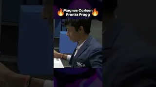 Magnus Carlsen Pranks Praggnanandhaa #shorts #chess