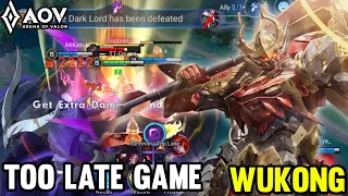 AOV : WUKONG GAMEPLAY | TOO LATE GAME - ARENA OF VALOR