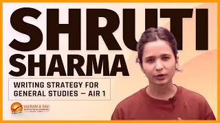 Answer writing Strategy Session by UPSC AIR 01 Shruti Sharma at Vajiram and Ravi, New Delhi