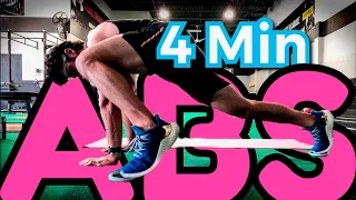 Holy Cow This BURNS!! 4 MIN ABS WORKOUT (w/ SLIDERS)