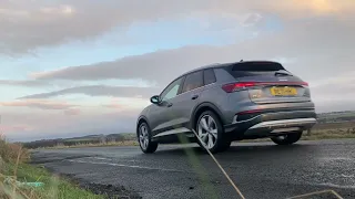 Audi Q4 E-Tron pedestrian noise and top speed run (in reverse😜)