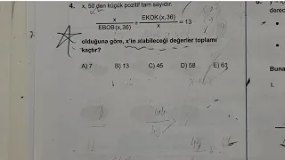 BİLGİ SARMAL DENEMESİNDEN  EFSANE EBOB EKOK SORUSUNA ÖĞRENCİ GÖZÜNDEN ÇÖZÜM KESİNLİKLE BAKMALISINIZ