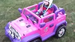 Araceli driving her MLP jeep