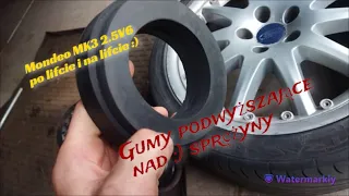 Mondeo mk3 na lifcie - gumy podwyższające i problematyczne łączniki stabilizatora.