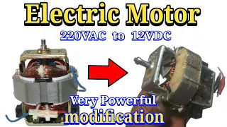 (complete tutorial) Modification of 220VAC electric motor to 12VDC.