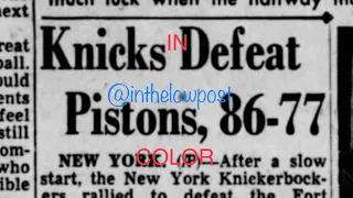 Ft. Wayne Pistons @ NY Knicks 16 December 1950 COLORIZED highlights