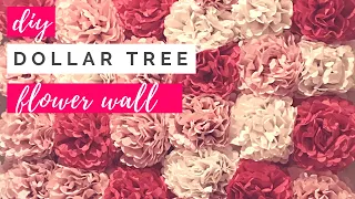 DIY Dollar Tree Tissue Paper Flower Wall | Cheap $30 Paper Flower Wall