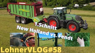 LohnerVLOG#58 Der Erste Schnitt I Fendt 926 TMS mit Strautmann vs. New Holland  und Mengele