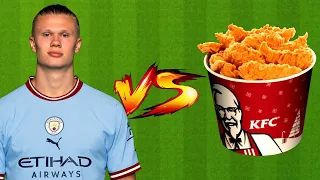 💪 Haaland (Man City) VS ❤️ KFC (Kentucky Fried Chicken) | funny video 🤪