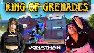 JONATHAN THE GRENADE KING👑 | KING OF GRENADES | NADE GOD | JONATHAN | HARSHITA | 53 Kills | MN squad