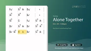 [JAZZ STANDARD] Alone Together (Dm, M, 154bpm, Swing) I Jazz Backing Track