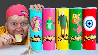 PelMen Mukbang 손가락 가족 노래 먹는 비디오 Eating Pringles Decoration #3