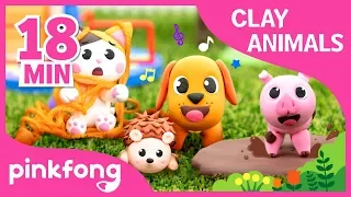 How to make Dog with Clay and more | Clay Animals | +Compilation | Pinkfong Songs for Children