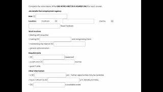 Listening part one (Job details from employment agency)@ieltslisteningpro.24