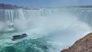 Niagara Falls Canada 4K🇨🇦 Walking from Canada–United States border to Niagara Horseshoe Falls