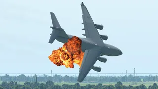 The $340 Million C-17 Globemaster III Aircraft Crashes Immediately Right After Take Off [XP11]