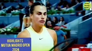 ARYNA SABALENKA/ROBIN MONTGOMERY/HIGHLIGHTS MUTUA MADRID OPEN 2024