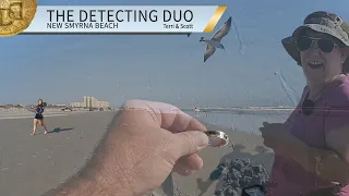 Ring Earring Coins Metal Detecting North New Smyrna Beach Florida | The Detecting Duo