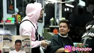 FAKE BARBER PRANK | GIVING STRANGERS BAD HAIRCUTS!! REACTION!!